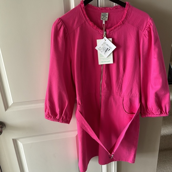 BAUM UND PFERDGARTEN Pink Denim Dress Allana Size 42 NWT - Picture 5 of 6